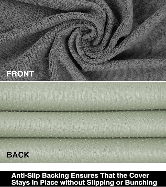 VSHIELD Waterproof Towel Car Seat Cover, Sweatproof Non-Slip Seat Protector, Universal Fit for Front Bucket or Rear Bench Seat of Cars, SUVs, Vans, Trucks, Compatible with Airbags and Armrests