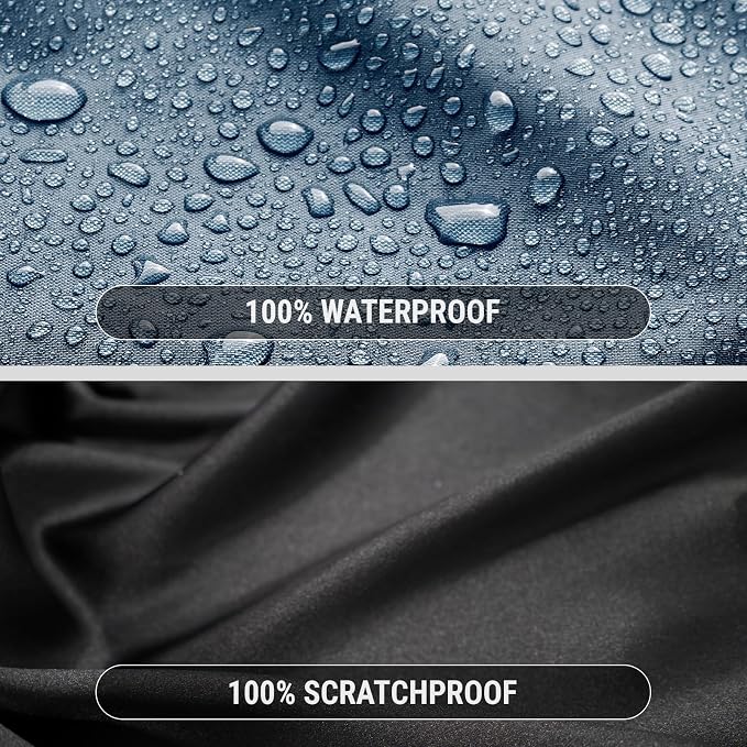 iCarCover Fits [1950-1957 Chevrolet Bel Air 2-Door, 4-Door] Premium Custom Car Cover Waterproof All Weather Resistant Outdoor Indoor Sun Snow Storm UV Protection Form-Fit Padded Cover - Gray/Black