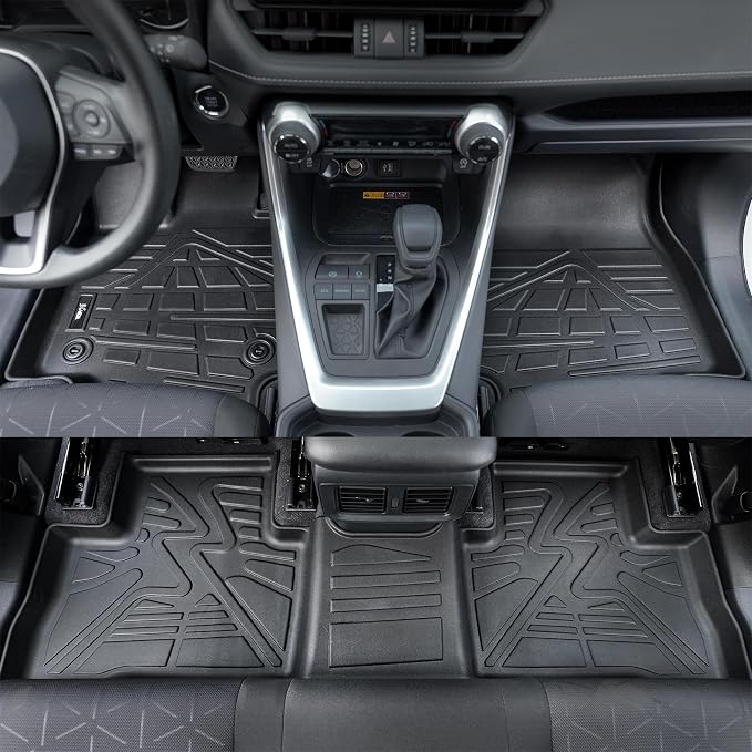 KARPAL Floor Mats for Toyota RAV4 2019-2025 (Include Hybrid), Custom Fit All Weather TPE Floor Liners, 1st & 2nd Row & Cargo Liner & Backrest Mat, RAV4 Accessories