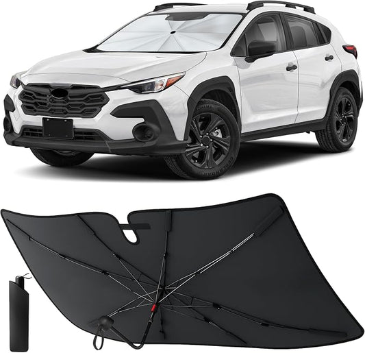 EcoNour Foldable Windshield Sun Shade & Window Tint Fit for 2018-2023 2024 2025 Subaru Crosstrek Sunshade, Front Car Window Shades Sun Visor, UV Protection, Heat Blocker, Car Accessories
