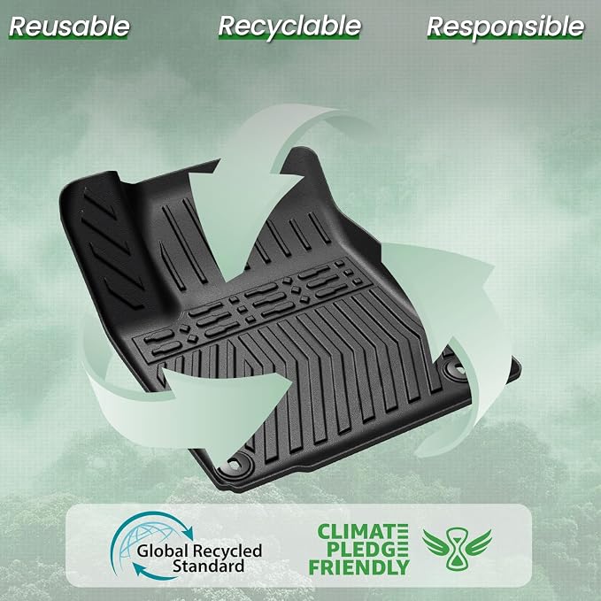Floor Mats Set for 2019-2023 Jeep Cherokee, All Weather TPE Floor Liners Backrest Mat Trunk Mat Cargo Liner Door Sill Guards Accessories