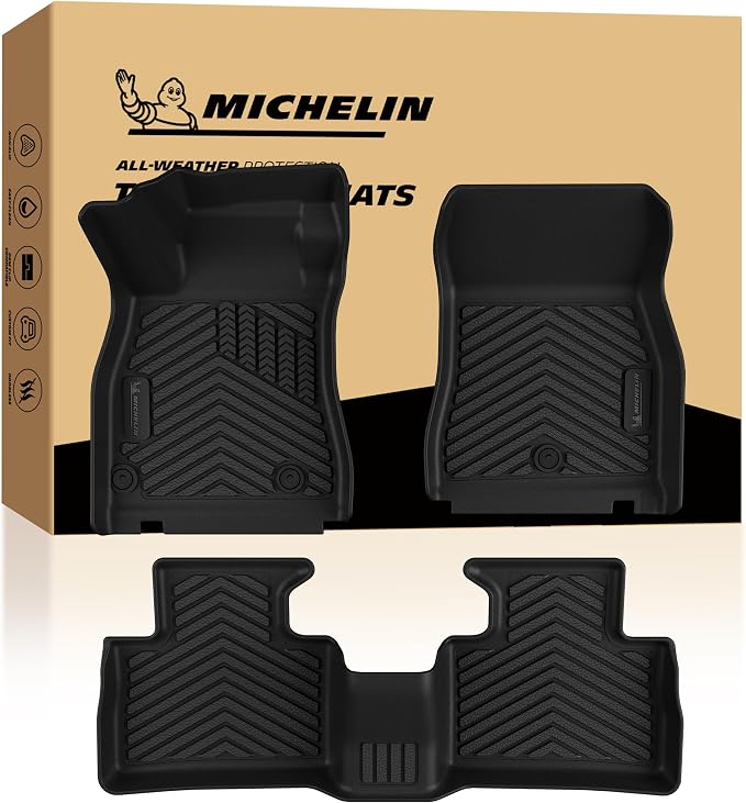 Michelin Vehicle Mats, Premier Series All-Weather TPE Custom Fit Liner for 2026-2027 Nissan Sentra Floor Mats (3 Piece)