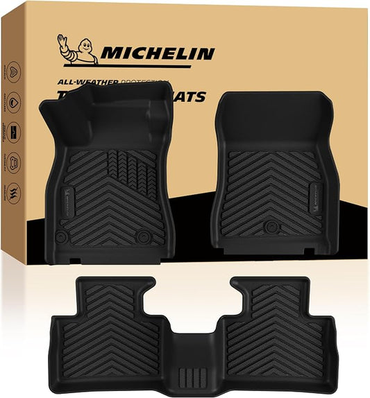 Michelin Vehicle Mats, Premier Series All-Weather TPE Custom Fit Liner for 2026-2027 Nissan Sentra Floor Mats (3 Piece)