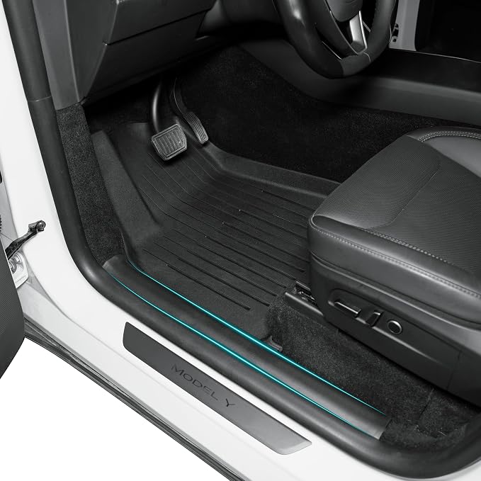 SUPER LINER Tesla New Model Y Juniper Floor Mats 2025 2026, TPE 11PCS | Cargo Liner, Seat Back Protector, Front Door Sill Protertor, All Weather Custom Fit Model Y Juniper Interior Accessories