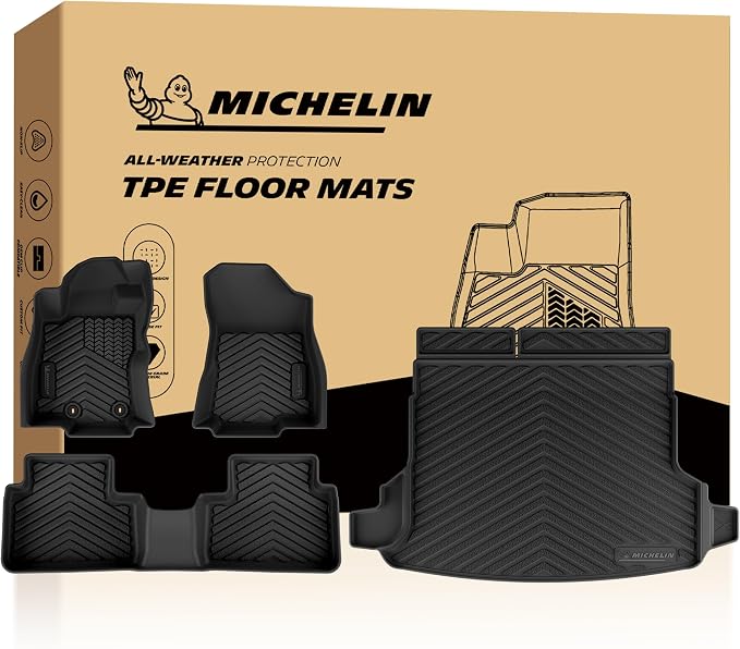 Michelin Vehicle Mats for 2025-2026 Subaru Forester Gas (4 Piece) | Not Fit Hybrid & 2025 Wilderness, All-Weather TPE Custom Fit Liner, Premier