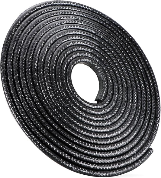 Car Door Edge Guards Strip - Upgraded, Easy Install, Tightly, Fade-Resistant, Universal Fit Most of Cars, Black Automotive Door Protector, Rubber Edge Trim Molding, 16.5Ft