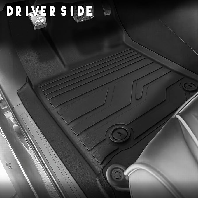 KARPAL Floor Mats for Toyota Tundra 2014-2021 (Only for CrewMax Cab), Custom Fit All Weather TPE Floor Liners, 1st & 2nd Row, Tundra SR/SR5/TRD PRO/Limited Accessories