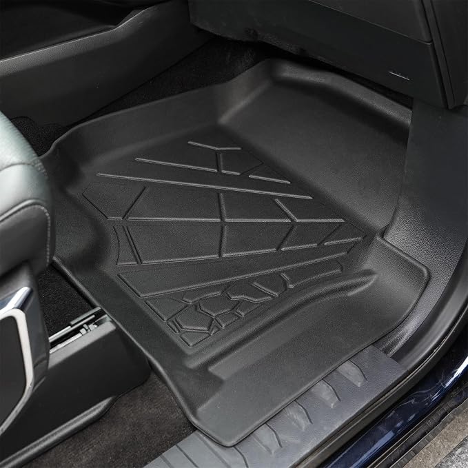 KARPAL Floor Mats for 2015-2025 2026 Ford F-150 SuperCrew (Includes 2022-2026 Lightning), Custom Fit TPE All Weather Ford F150 Accessories 1st & 2nd Row Floor Liner