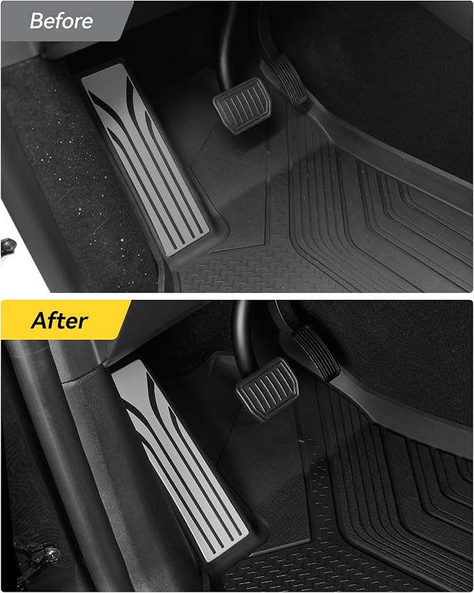 3W Tesla Model Y Juniper Door Sill Protector 2025 2026 Only for 5 Seat Front, Rear, Door Entry Guard, Anti-Dust Cover, Anti-Scratch Plate, Edge Guards, TPE Car Accessories (Not Original Tailgate Sill)