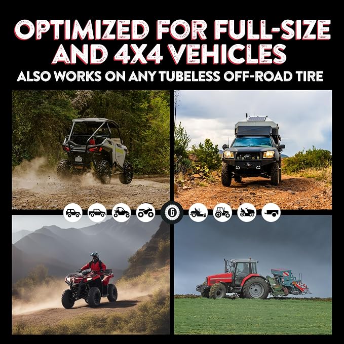 GlueTread Full-Size 4x4 Sidewall Tire Repair Kit | Sidewall Tire Patch Kit Puncture Repair Kit for Off-Road 4x4 Vehicles | Improved Rubber Formula No Accelerator Needed 10 Minutes Curing Time