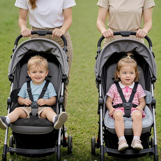 Babenest Car Seat Potty Protector Cover -Waterproof Carseat Training Liner for Baby &Toddler Shower Gift, Dry Piddle Pee Pad for Strollers & Infant Car Seats (Black+Grey, 2 Count)