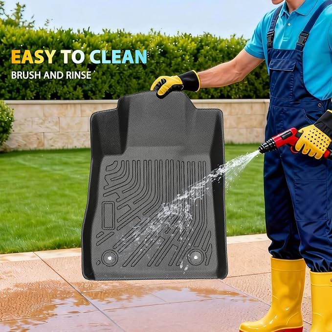 Floor Mats for Chevy Impala 2014-2020, Custom Fit TPE Liners | All Weather Waterproof Floor Mats with Cargo Liner, Heavy Duty Anti-Slip TPE Protection, Full Set for 1st & 2nd Row
