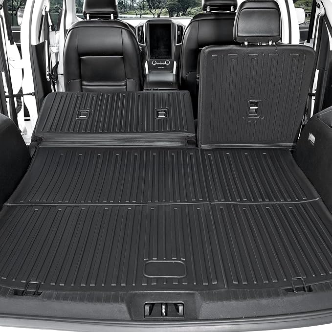 Floor Mats for Ford Edge 2015-2026, All Weather Floor Mats Trunk Cargo Liner with Backrest Protectors and Door Sill Guards Accessories, Full Coverage Set