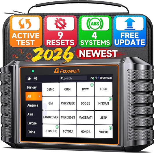 2026 FOXWELL NT716 Bidirectional OBD2 Scanner, 4-System Diagnostic Tool for ABS, SRS, Transmission & Engine, 9 Reset, ABS Bleeding, AutoVIN, Live Data, Upgraded from NT6X4, Lifetime Free Updates,Black