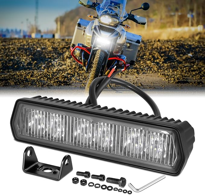 6 Inch Light Bar, SWATOW INDUSTRIES Flood 6" CREE LED Pods Flood Driving Light Front Bumper Mounts Waterproof Motorcycle Fog Lights Work Lights for Dirt Bike Truck Pit Bike E-Bike ATV UTV RZR Can-am