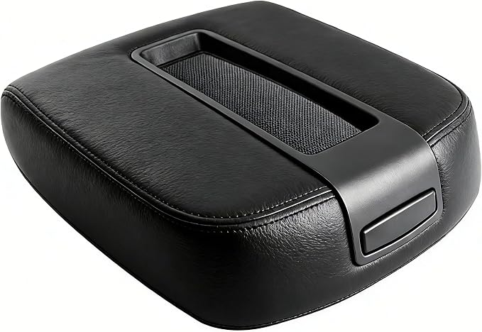 Upgrade Center Console Armrest lid Cover for Chevy GMC, 15217111, Black | For Silverado/Sierra 1500 2500HD 3500HD 2007-2013, Suburban1500/2500HD/3500HD, Avalanche, Yukon/Yukon XL & Tahoe 2007-2014