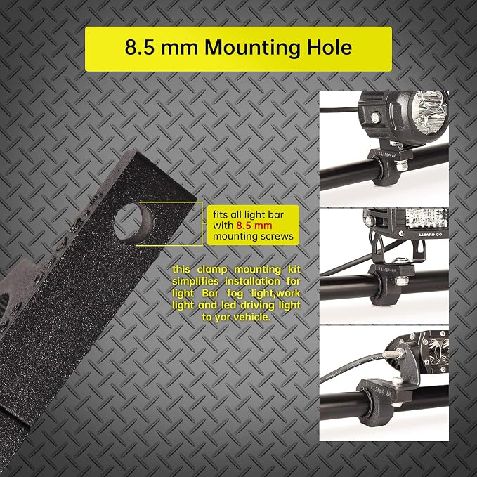 Bar Clamps - 4Pack,Horizontal Roll Cage Clamp 0.75 inch,0.875 inch,1.0 inch,Roll Bar Clamp for Bar Diameter 3/4" to 1.0" Mounting Bracket (0.75~1.0" Clamps)