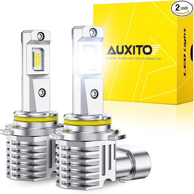 AUXITO H10 9145 LED Fog Light Bulbs, 6500K Ultra White 1000% Increased Brightness, Precision 1:1 Mini Design, Simple Plug Play Installation, Stable Illumination, 99% Vehicles Supported, Pack of 2