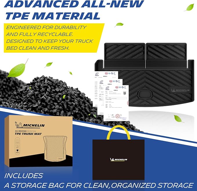 Michelin Vehicle Mats, Premier Series All-Weather TPE Custom Fit Liner for 2021-2026 Jeep Grand Cherokee L (3 Piece)