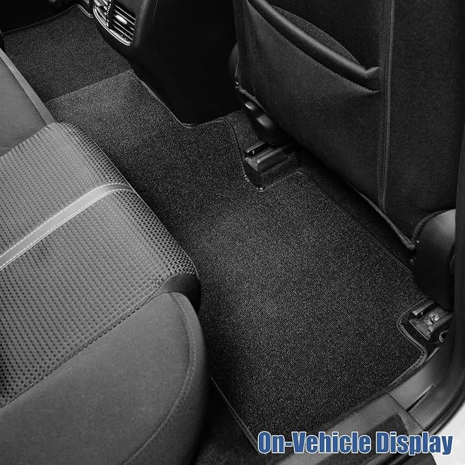 Carpet Floor Mats Custom Fit for Hyundai Tucson 2016 2017 2018 2019 2020 2021, 1st and 2nd Row Set All Weather Anti-Slip Waterproof Back Floor Liners - 3pc