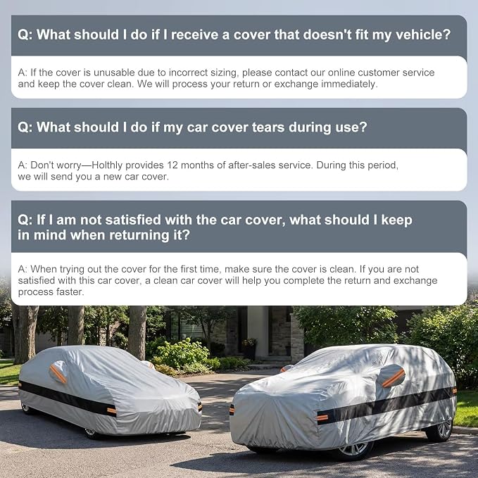 10 Layers SUV Car Cover Custom Fit for GMC Terrain(2010-2026), Waterproof All Weather for Automobiles, Outdoor Full Cover Sun Dust Rain Protection with Cotton. Silver