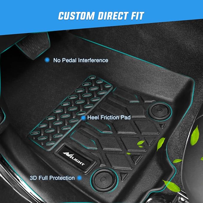 Nilight TPE Floor Mats for Mercedes Benz GLC 300 GLC 43 GLC 63 2016 2017 2018 2019 2020 2021 2022,All Weather Custom Fit Heavy Duty Floor Liners
