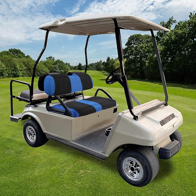 Golf Cart Seat Covers 2 Passenger, Golf Cart Front Seat Cover for EZGO TXT OEM Ordinary Seat Cushion, Washable Seat Cover Best for Summer