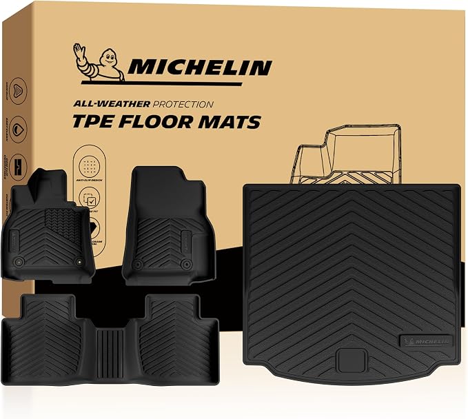Michelin Vehicle Mats, All-Weather TPE Custom Fit Liner for 2026 Mazda CX-5 (4 Piece A), Premier