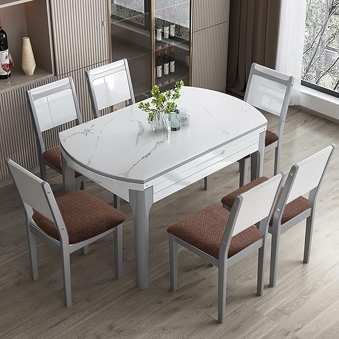 Genina Waterproof Seat Covers for Dining Room Chairs Covers Dining Chair seat Covers Kitchen Chair Covers slipcovers (Chocolate, 4 Pcs)
