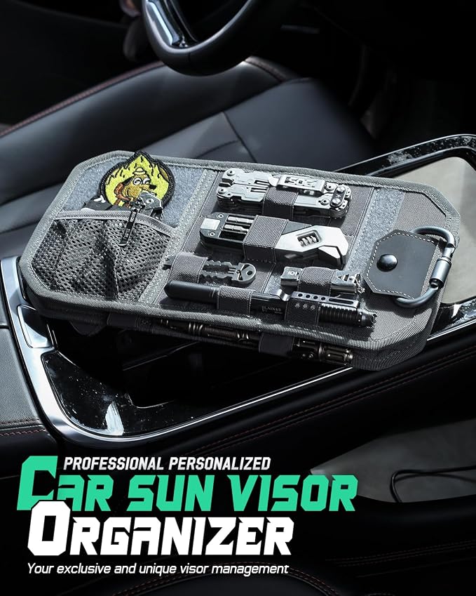 LIVANS Tactical Car Sun Visor Organizer, Fit Cars Trucks SUV Jeeps Patrols | Livans Tactical Car Sun Visor Organizer, Fit Cars Trucks Suv Jeeps Patrols