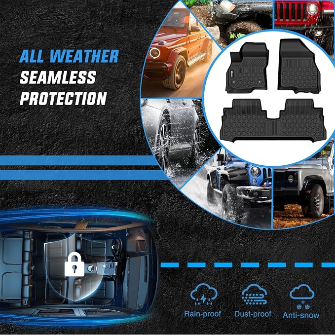 Nilight TPE Floor Mats for Chevy Bolt EV 2017 2018 2019 2020 2021 2022 2023, All Weather Custom Fit Heavy Duty Floor Liners