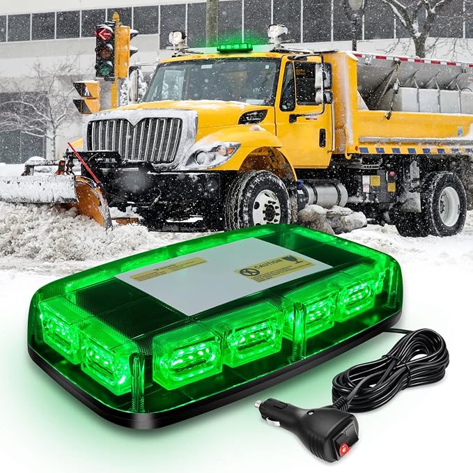 Nilight 12 Inch Roof Top Strobe Lights 48LED Hazard Light Emergency Safety Warning LED Flashing Bar Magnetic Mount 12V 24V Cars Trucks Tractors Snow Plows Construction Vehicles
