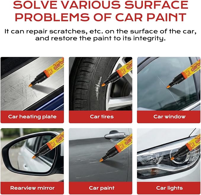 Car Scratch Remover Pen, 2026 Magic Car Scratch Removal Tool - No Tools, Portable & Weatherproof Repair for Roadside, Garage & Parking Lot, Safe for Clear Coat, Universal Touch Up for All Cars (6PC)