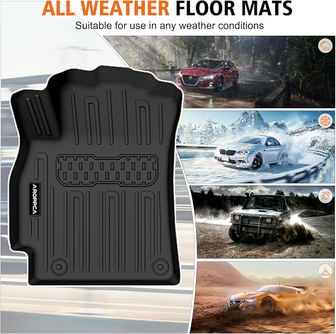 All Weather Floor Mats Cargo Liner for 2025 2026 Kia K4, TPE Rubber Floor Liners Anti-Slip Full Set Automotive Mats for 2025 2026 Kia K4 Accessories