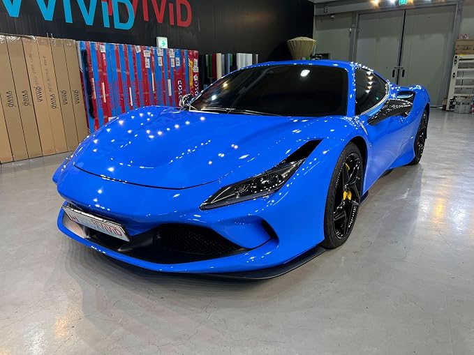 ColorFusion PPF by VViViD, Gloss Shark Blue Dry Apply PPF Vinyl Car Wrap Roll 10ft x 5ft