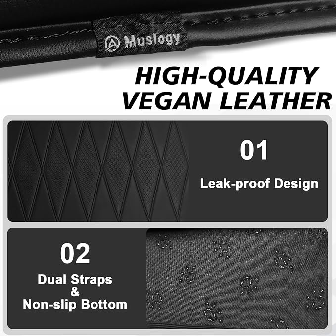 Muslogy Center Console Armrest Cover Compatible with 2026 Toyota RAV4 Accessories Comfort Armrest Pad Arm Rest Cushion Vegan Leather Protector Regular Thick(V2 Diamond Pattern)
