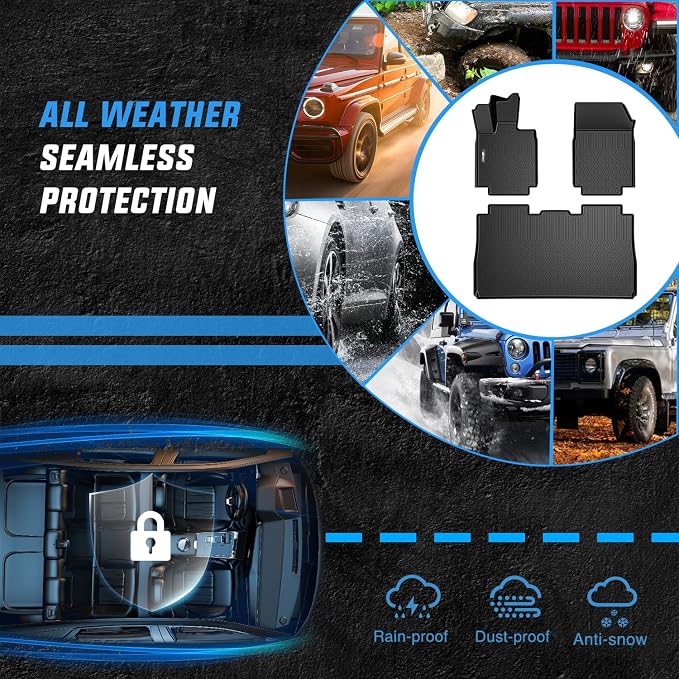 Nilight Floor Mats for Tesla Cybertruck Cyber Truck 2023 2024 2025 2026 All Weather Custom Fit Heavy Duty Floor Liners