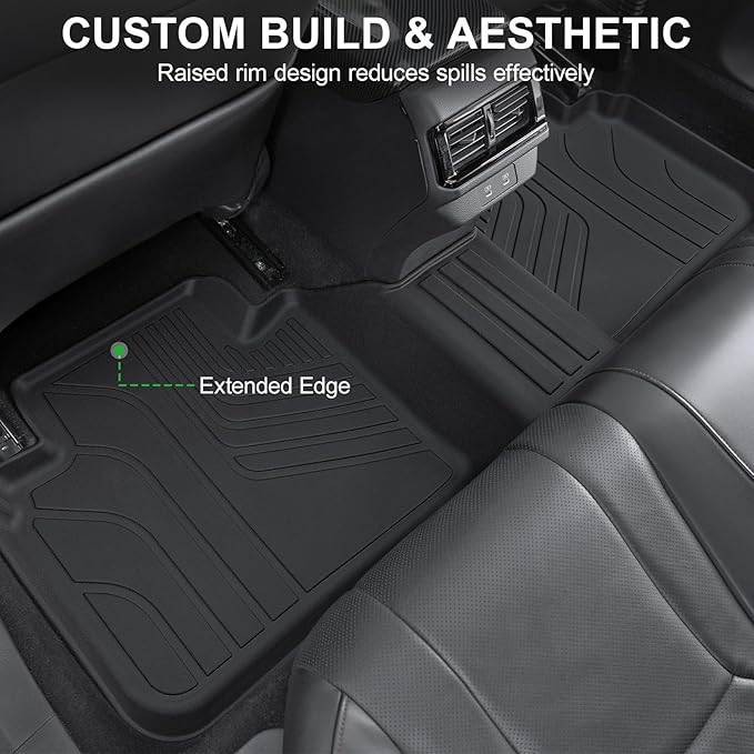Floor Mats for Honda Accord 2023-2025 2026 (Include Gasoline & Hybrid), TPE All Weather Durable Floor Liners Door Sill Guards for Honda Accord Accessories