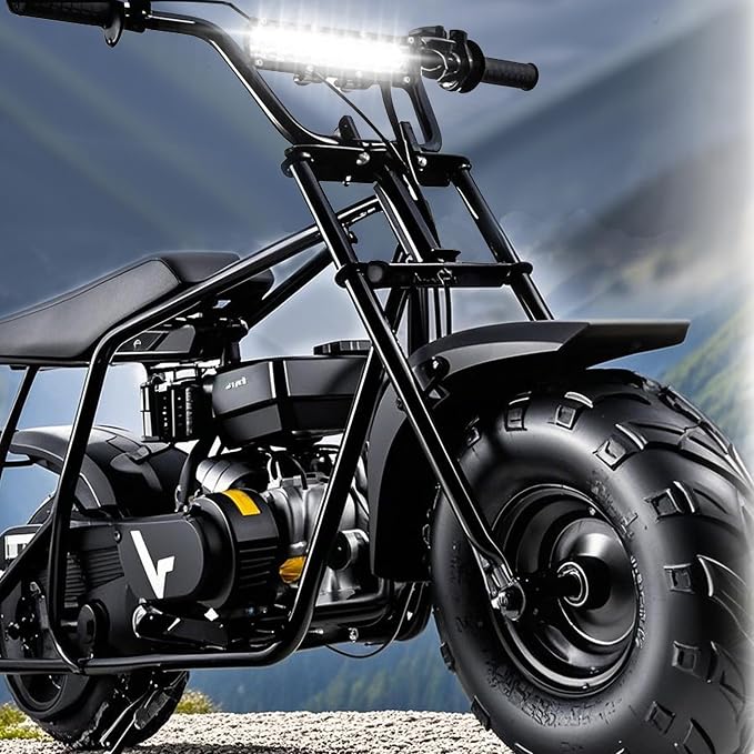 7 Inch Dirtbike Light Bar Kit, 60W 6000lm Motorcycle Pit Bike Off Road Riding LED Headlight with Handlebar Clamps and Rubbers, Fits for 7/8" Handlebars CRF XR TTR KLX MTB