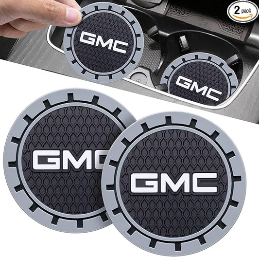 Car Cup Holder Coaster for GMC Sierra Denali Canyon Terrain Yukon Jimmy Acadia Recessed Silicone Cupholder Coaster Interior Accessories 2.75IN 2Pack 04