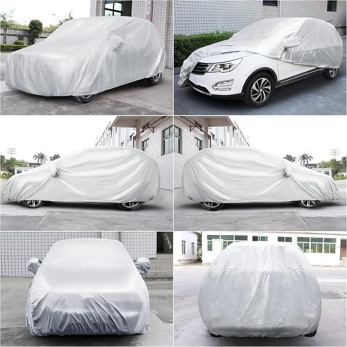 uxcell YL Non-Waterproof Hatchback Cover - Sun/Rain Protection for 5-Door Hatchbacks (4.9m X1.85m X1.8m)