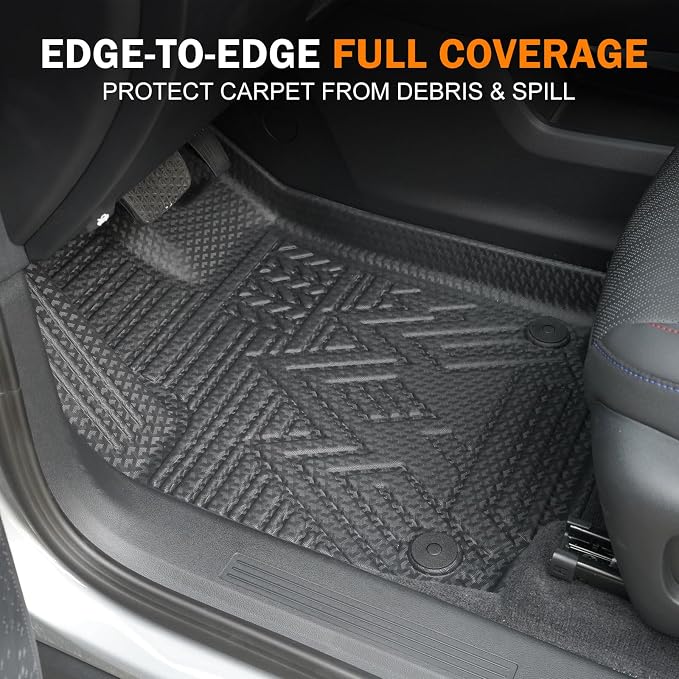 KUST Floor Mats for 2025-2026 Tesla Model Y Juniper (Standard Models Only) | Front Rear Car Mats Accessories, Trunk Cargo Mat, Door Sill Protector, All Weather Protection, TPE Rubber, Raised Edge