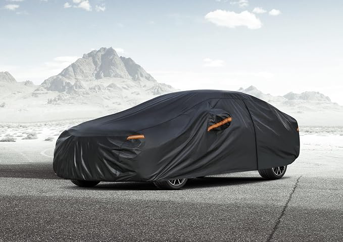 Kayme 7 Layers Car Cover Custom Fit for Mercedes Benz CLK 200 280 320 350 430 500 (1997-2009) Waterproof All Weather for Automobiles, Outdoor Full Cover Rain Sun UV Protection.