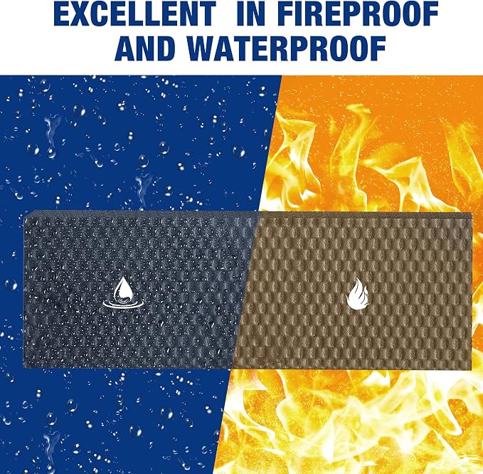 WORKPRO Garage Wall Protector, 4 Pack Garage Car Door Protector | 1.18” Ultra Thickness and Mesh Fabric Adhesive, Resilient NBR Foam Car Door Bumper Guards for Collision Protection