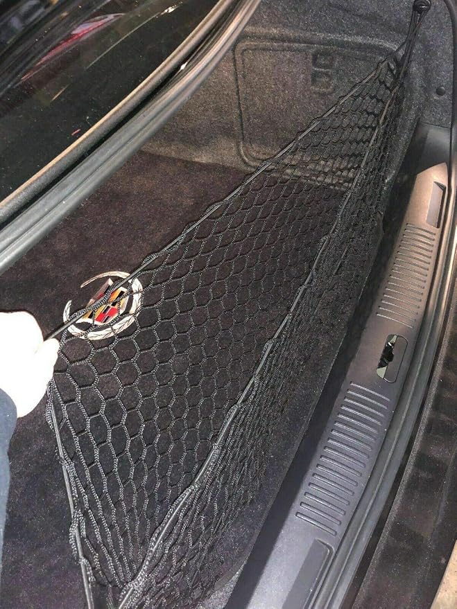 Trunk Organizer for Cadillac CTS (Coupe Sedan ONLY) 2003-2014 – Mesh Car Trunk Organizer – Cargo Net for Coupe, Sedans – Nylon Mesh Netting – Compatible with Cadillac CTS