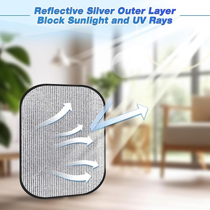 Frienda Rv Window Reflective Insulation Roll 16inchx2ft Double Aluminum Foil Heat Bubble Thermal Window Shade Door Cover Blackout for Garage Roof Travel Camper Skylight Shield