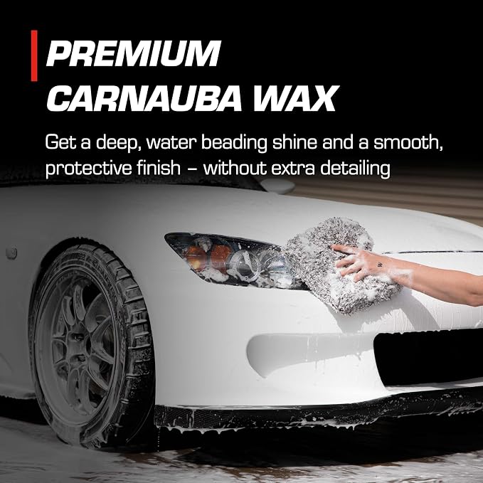 Holley Wash + Wax - 2-Stage Shampoo & Wax - High-Performance Car Care, Washing Liquid - Soap Concentrate with Carnauba Protective Wax - For all car types - 16 oz. (2 Pack)