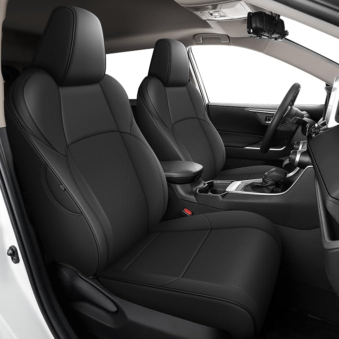 AOMSAZTO Custom Fit Seat Covers for Toyota bZ4X XLE,Limited 2023 2024 2025 2026 Full Set Waterproof Faux Leather Cover Seat Set Interior Accessories Cushion Protector Breathable Seat Cover Sets Black
