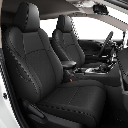 AOMSAZTO Custom Fit Seat Covers for Toyota bZ4X XLE,Limited 2023 2024 2025 2026 Full Set Waterproof Faux Leather Cover Seat Set Interior Accessories Cushion Protector Breathable Seat Cover Sets Black