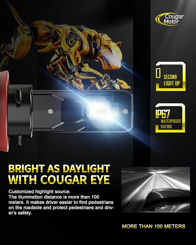 Cougar Motor Fog Bulbs, Auxiliary Non-polarity ATV UTV Pack of 2